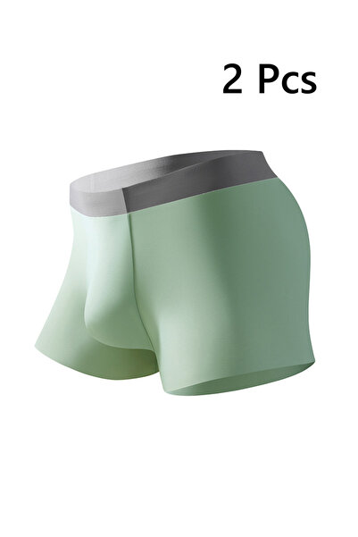 L&Wen 2Pcs Men's Underwear Seamless Ice Silk Quick Dry High Elastic U Shaped ...