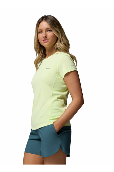 Columbia AL8532 ZERO RULES LIGHT SS CREW Sarı O Yaka Normal Düz Kadın T-Shirt