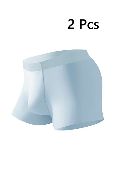 L&Wen 2Pcs Men's Underwear Seamless Ice Silk Quick Dry High Elastic U Shaped ...