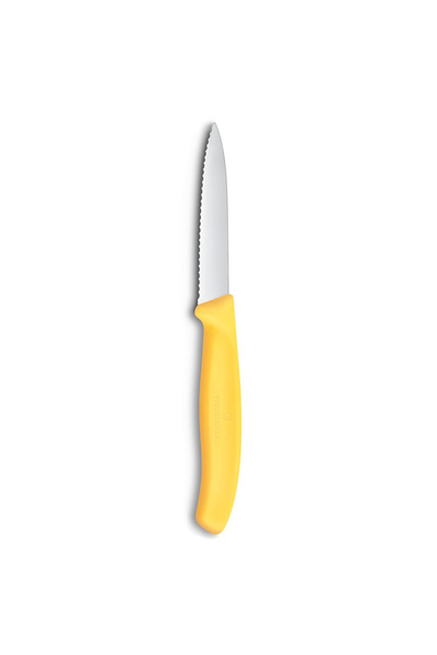 Victorinox 6.7638.C1 Paslanmaz Çelik Tırtıklı Soyma Bıçak 8 cm Sarı