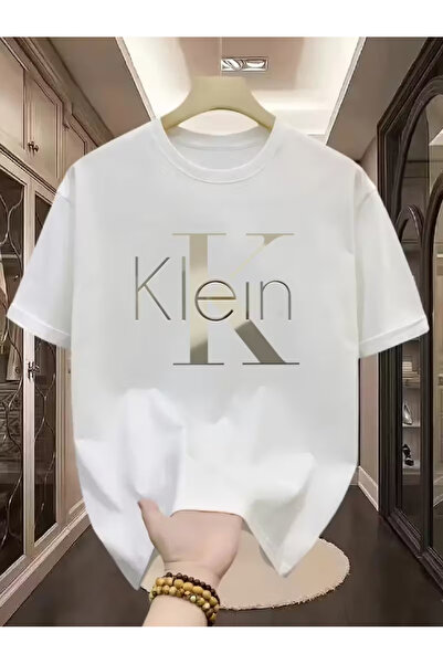 LİNA06 Men's 100% Cotton Printed Short Sleeve T-Shirt