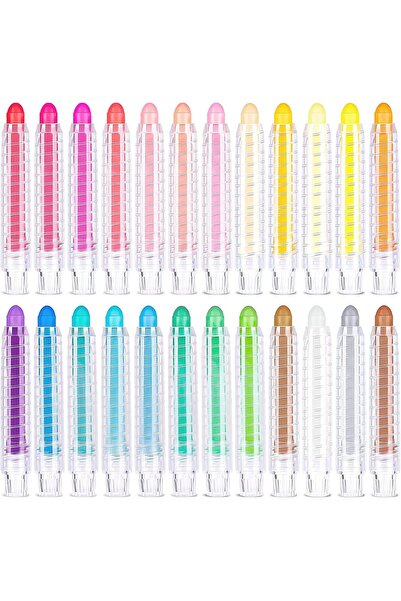 Arabest مجموعة طباشير للممرات قابلة للغسل وخالية من الغبار مكونة من 24 قطعة م...