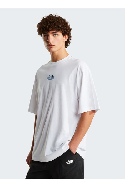 THE NORTH FACE NF0A8G9UFN41-M LIQUID LOGO OVERSIZE Λευκό Στρογγυλό Ανδρικό T-...