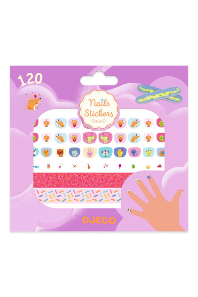 djeco Happy Birthday nail stickers,