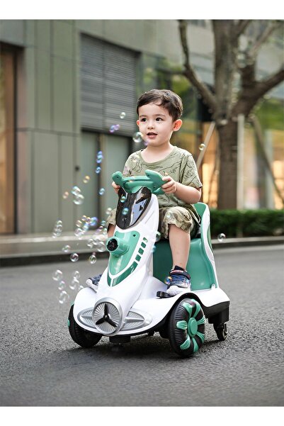 Ma Baby Kids Electric Scooter, Scooter With Bubble Launcher 6V Battery, For 1...