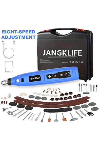 Choice14 مجموعة أدوات دوارة لاسلكية بمنفذ USB من JANGKLIFE مكونة من 115 قطعة،...