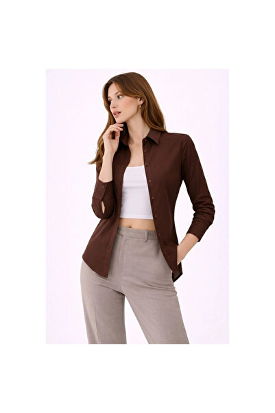 Narnuga Women's Long Sleeve Shirt with Buttons, Classic Collar, Suitable for ...