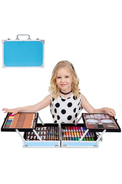 Arabest 145-Piece Art Supplies Set, Portable Drawing Kits with Water Color Cr...