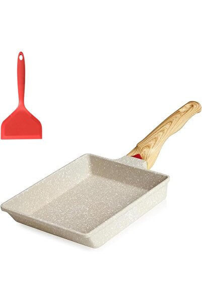 Arabest Rectangle Tamagoyaki Pan with Spatula, Non-Stick Egg Pan, PFOA Free C...