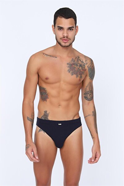 OBJE Men's Navy Blue Runner Cotton Slip