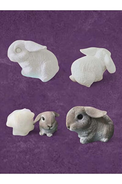 Figurine Cataleya Figurina ipsos iepuras 3D, 10 cm