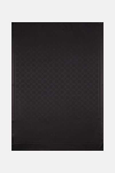 Vakko SİYAH MONOGRAM FASONE ŞAL