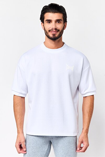 Tapout Men Sportswear Fit Short Sleeve Outdoor T-Shirt, White