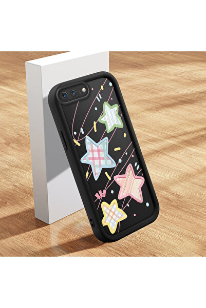 Hontinga Slim Soft Silicone Phone Case Cover with Colorful Stars Pattern Came...