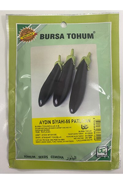 Aydın Siyahı 55 Patlıcan Tohumu 25 gram