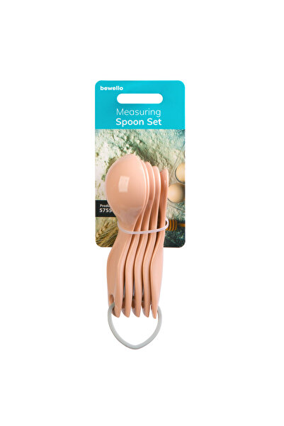 Bewello Measuring spoon set - plastic - in different sizes - 5 pieces / pack