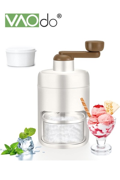VAODO 2PCS Ice Shaver and Snow Cone Machine Premium Portable Ice Crusher and ...
