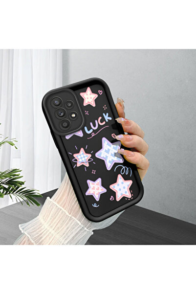 Hontinga حافظة هاتف سامسونج A52S 5G متوافقة مع نمط النجوم الملونة، حافظة هاتف...