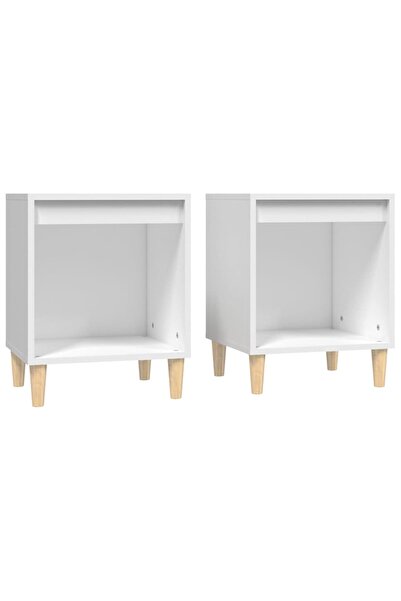 vidaxl Bedside tables, 2 pcs., white, 40x35x50 cm