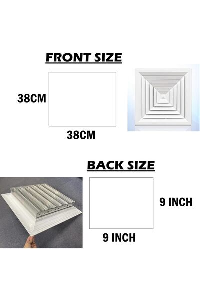 HD Aluminium Air Supply & Return Diffusers – Square Ceiling Ventilation Solutions for Studios,