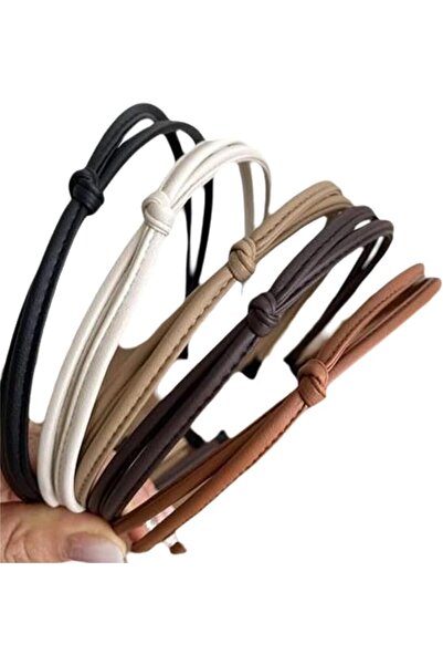 Arabest 5 Pcs Thin Leather Headbands for Women, Cute Knotted HeadBands, Knott...