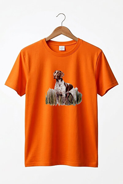 WİDİ Μπλουζάκι για κυνήγι σε εξωτερικούς χώρους με στάμπα σκύλου, 100% βαμβακ...