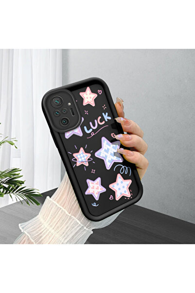 Hontinga حافظة هاتف ريدمي نوت 10 برو متوافقة مع نمط النجوم الملونة، مصنوعة من...