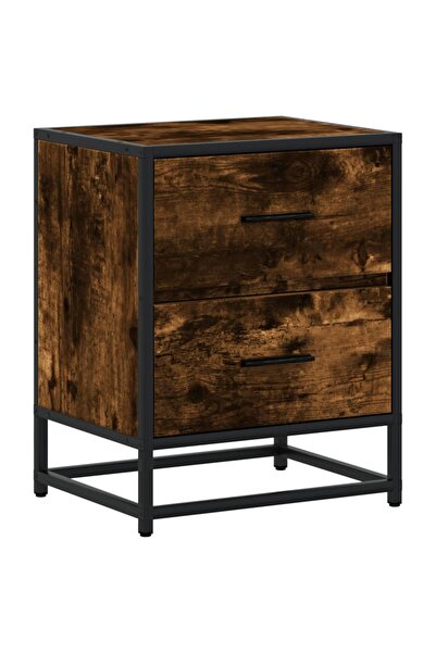 vidaxl Bedside table, smoky oak, 40x31x50 cm, composite wood