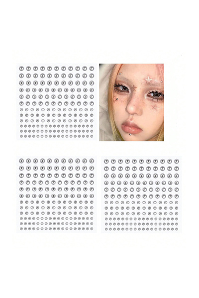 Choice3 Round Surface and Dermal 3 4 5 6mm Eyebrow Jewelry 3 sheet-1 165pcs N...