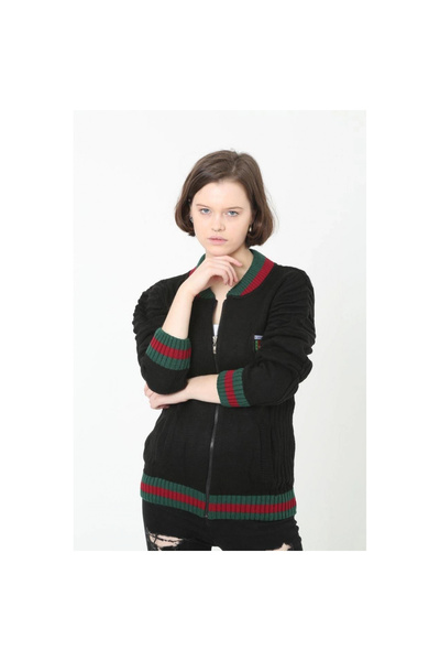 Narnuga Full Zip Knitwear Cardigan - Black -