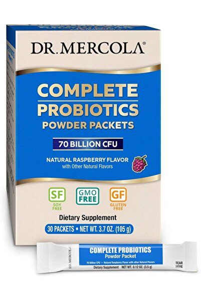 Dr Mercola Dr. Mercola Probiotics Powder Packets, 70B CFU, Raspberry, Digesti...