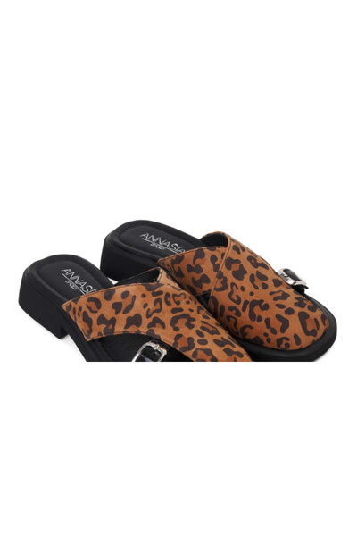 ANNASIA SHOES Papuci Carla - Piele cu imprimeu animal