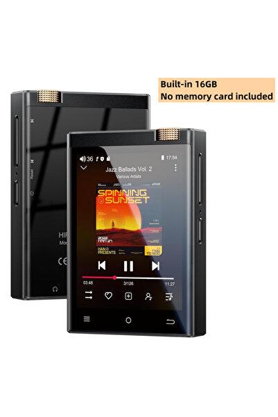 Choice1 مشغل MP3 أسود بسعة 16 جيجابايت بدون بطاقة، يدعم البلوتوث والواي فاي، ...