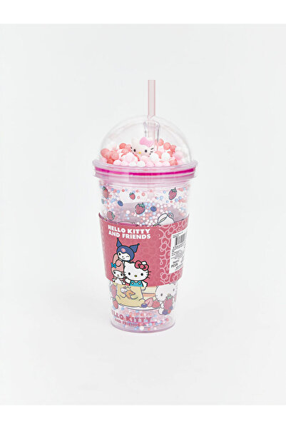 LC Waikiki Rmz Gi̇yi̇m Farkiyla Kuromi Printed Soft Drink Glass with Straw