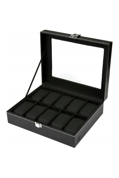 SONGMICS Watch box, Songmics, model JWB12BV2, black, 12 watches, 7.8x30.2x20.2cm