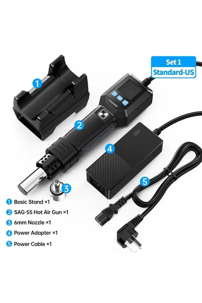 FNIRSI 550W hot air gun for desoldering SAG-55 S