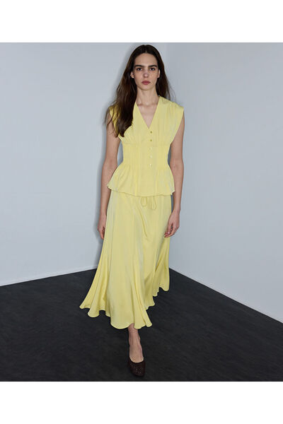 İpekyol Belden bağlamalı kloş etek