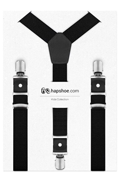 hapshoe Curea neagră pentru pantaloni pentru copii cu clemă reglabilă