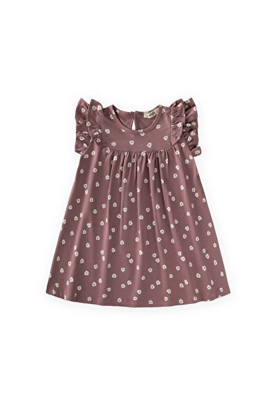Cigit Rochie cu volane și imprimeu 1-8 ani Cupru