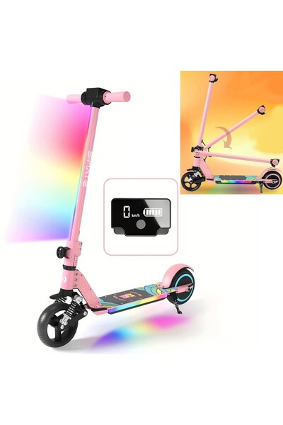 OEM Trotinetă electrică roz cu suspensie