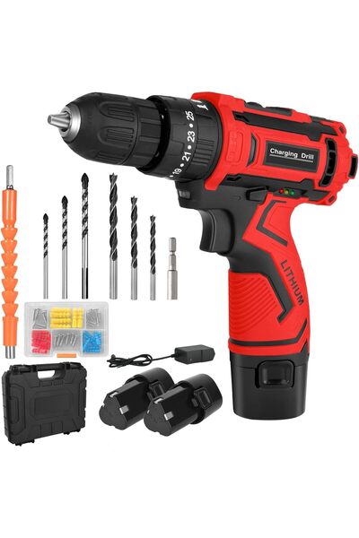 Arabest Drill Set,Cordless Drill Driver Kit,Electric Drill for Home DIY