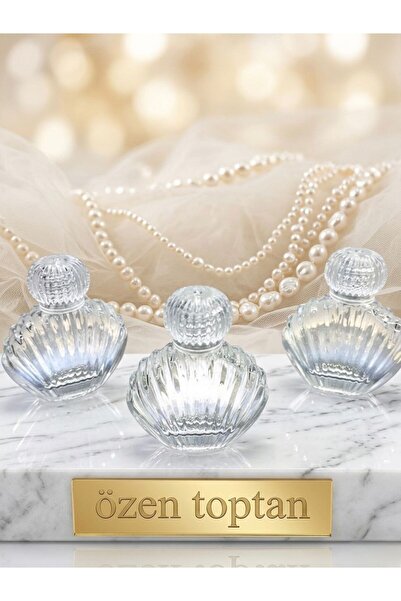 ÖZENTOPTANHEDİYELİK 30 cc cam istiridye kolonya şişesi 50 adet nişan kına nik...