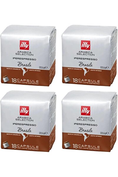 illy iperEspresso Brasile Capsules, Single-Serve Capsules, Single Origin, 18 ...