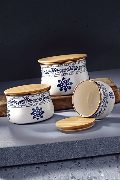 Bonera Academia Decorated Enamel 3-Piece Spice Set