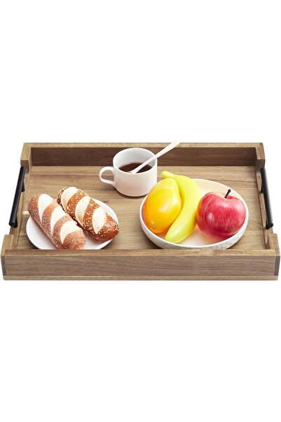 Garvee Large Acacia Serving Tray with Handles - Reversible Daily Platter 17 x...
