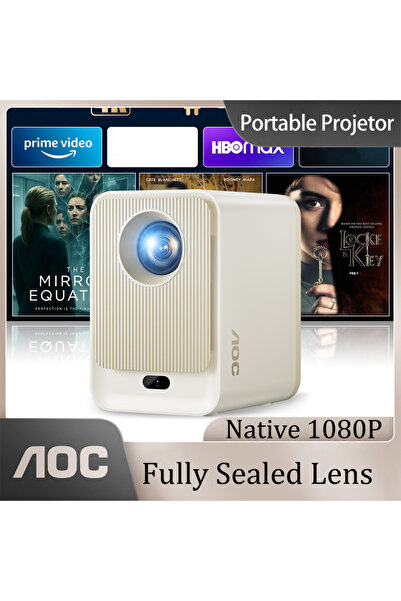 Aoc جهاز عرض محكم الإغلاق بدقة 9000L 1080P 4K مع تركيز تلقائي وشاشة 250 بوصة ...