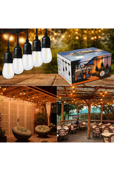 MODALITE Ghirlanda luminoasa 10 metri, 20 becuri E27, Interconectabila, IP65,...