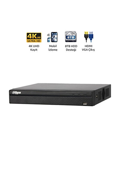 DAHUA NVR2108HS-4KS3 8 Kanal 12MP IP Kamera Destekli NVR
