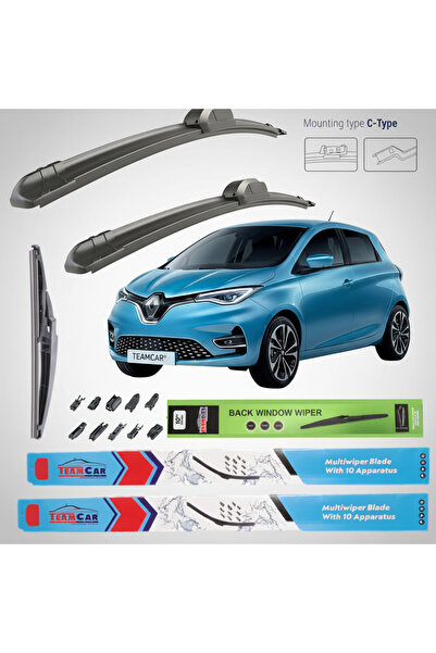 TEAMCAR Renault Zoe (2012-2019) Πλήρες Σετ Υαλοκαθαριστήρων