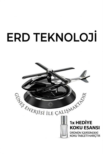 ERD Güneş Enerjili Helikopter Araba Kokusu-Kokusu Hediye Araba Süsü
